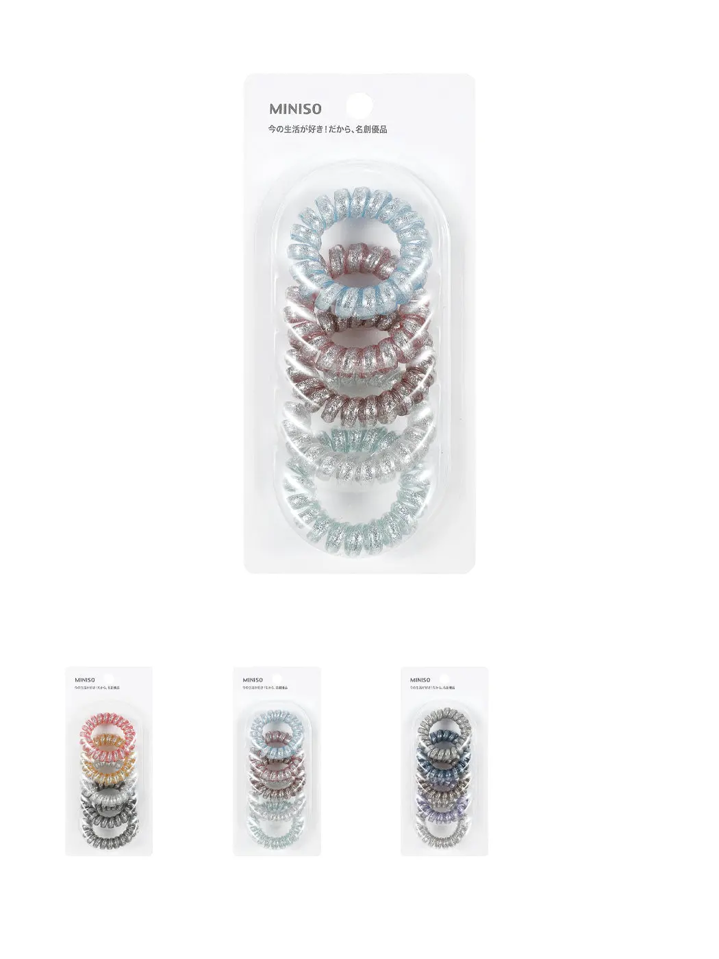 4.5 Colored Spiral Hair Ties (5Pcs) 1