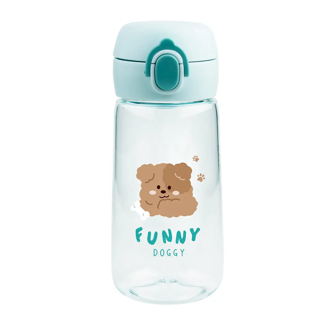Plastic Cool Water Bottle With One-Touch Flip Top Lid And Handle (510Ml)(Dog) 1