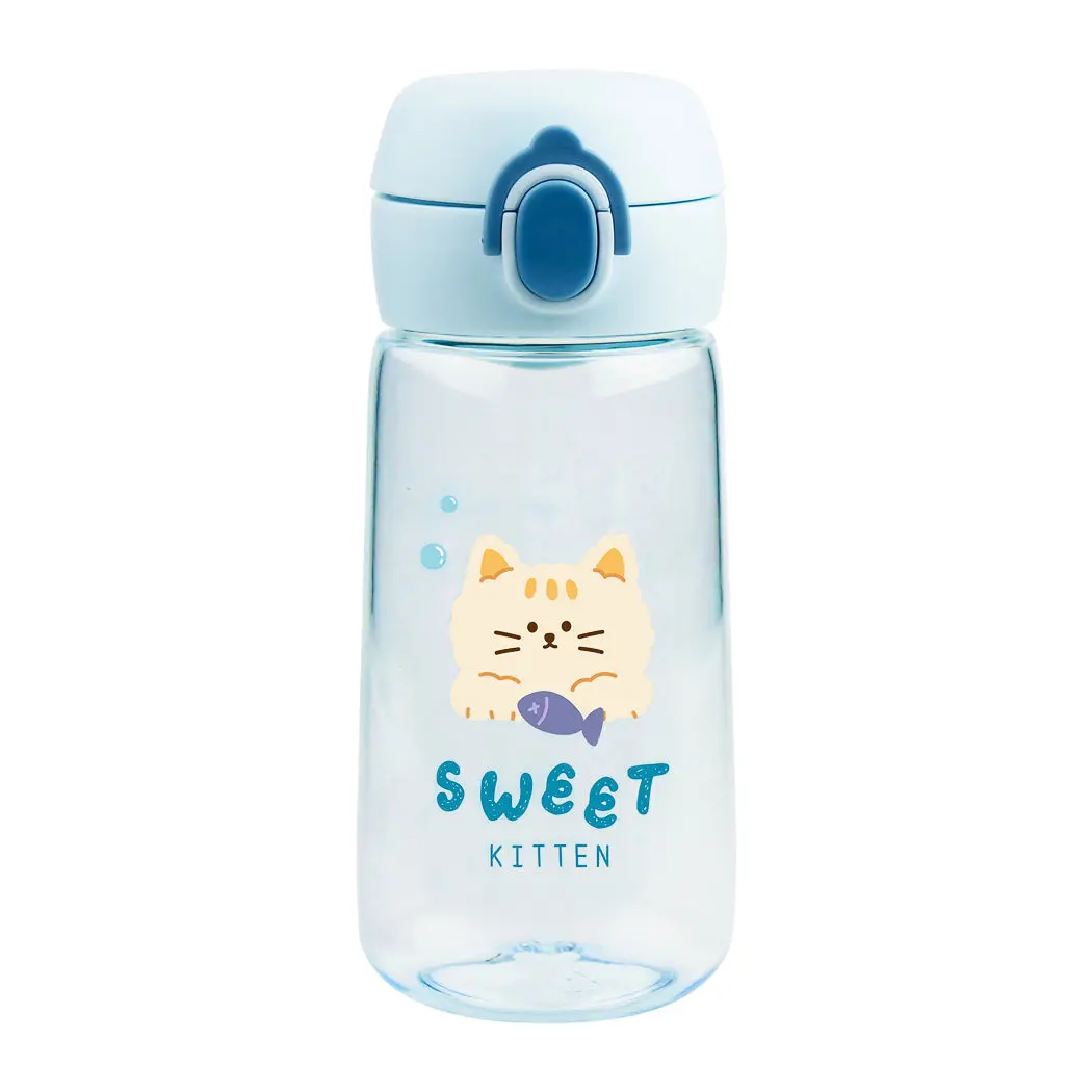 Plastic Cool Water Bottle With One-Touch Flip Top Lid And Handle (510Ml)(Cat) 1