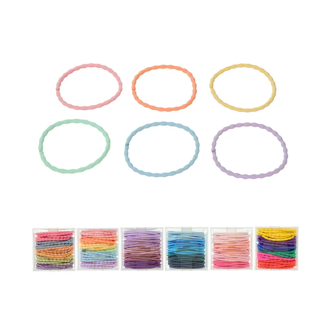 Colorful Hair Ties With Container (40 Pcs) 1