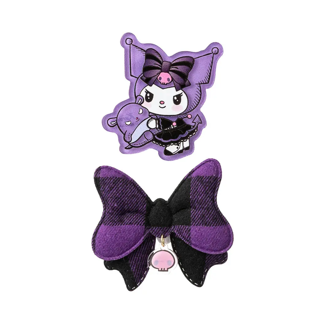 Kuromi Bowknot Hair Clips (2 Pcs) 1