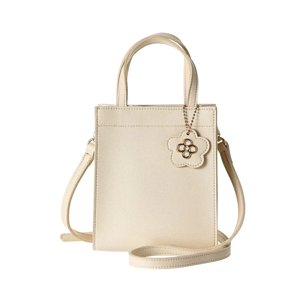 Minimalist Flower Handbag Crossbody Bag(Beige) 1