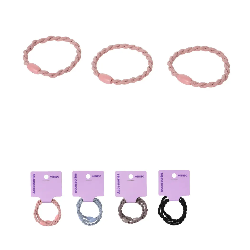 Twisted Rubber Hair Ties (3 Pcs) 1