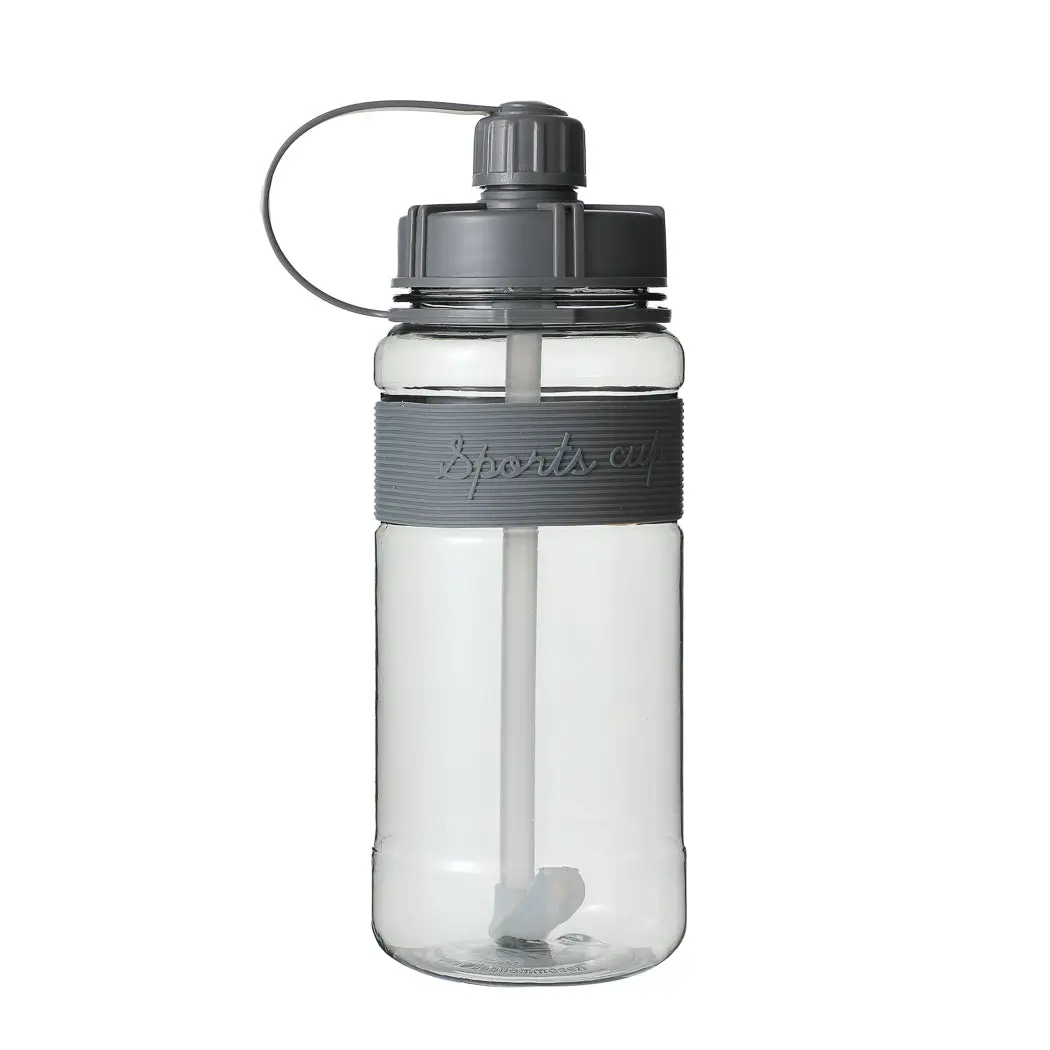 Large Capacity Plastic Water Bottle For Sports (1000Ml)(Gray) 1