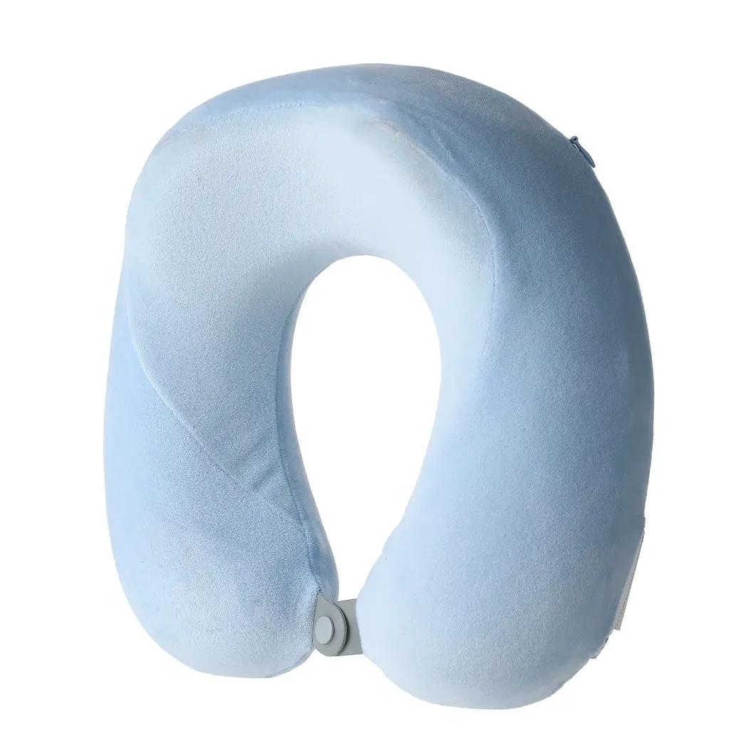 Dual Color Memory Foam U Shaped Neck Pillow(Blue) 1