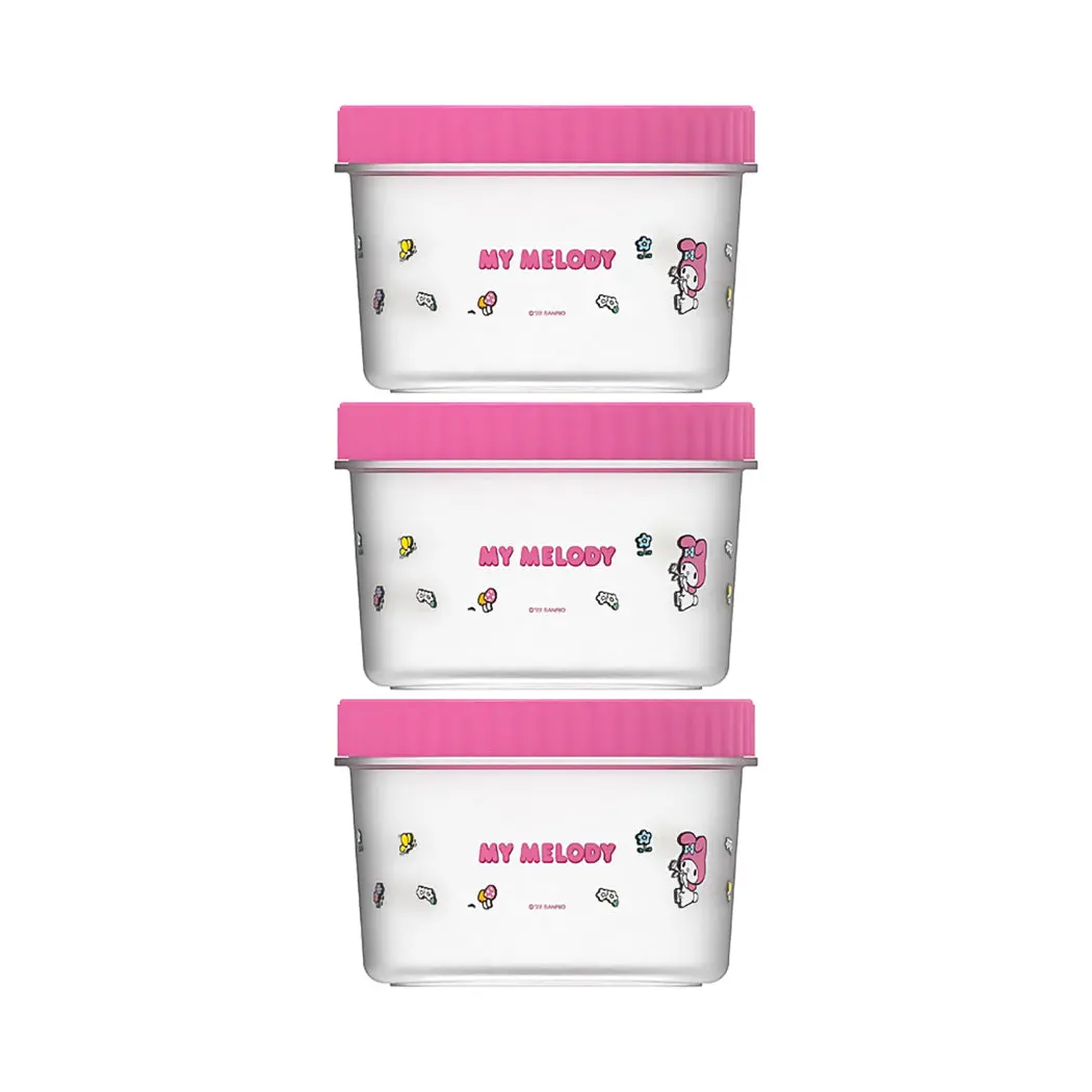 My Melody Interesting Adventure Food Storage Container (3 Pcs, 500Ml) 1