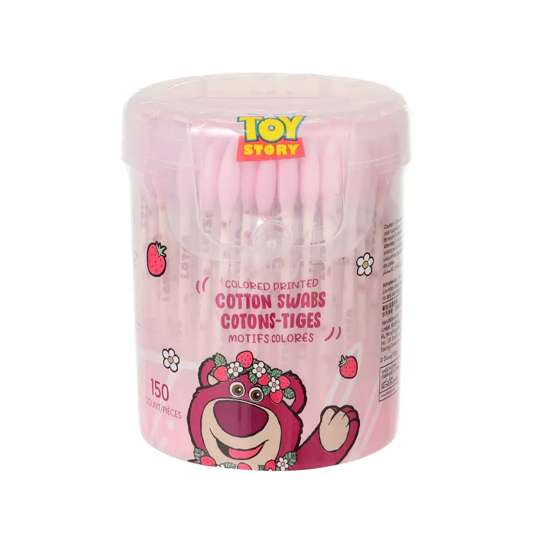 Miniso Disney Pixar Lotso Collection Colored Printed Cotton Swabs (150 Count) 1