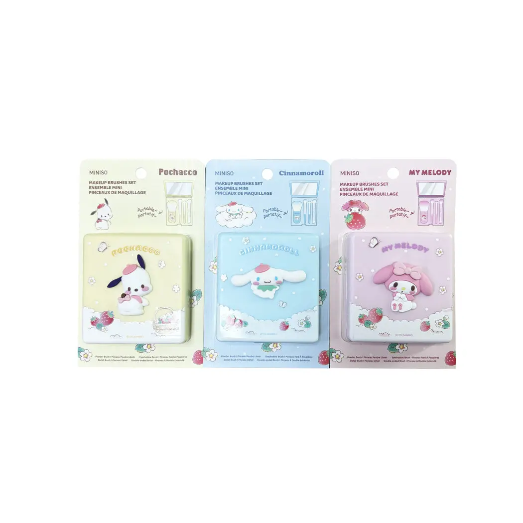 Sanrio Characters Mini Makeup Brush Set (4-Piece Set In Box) 1