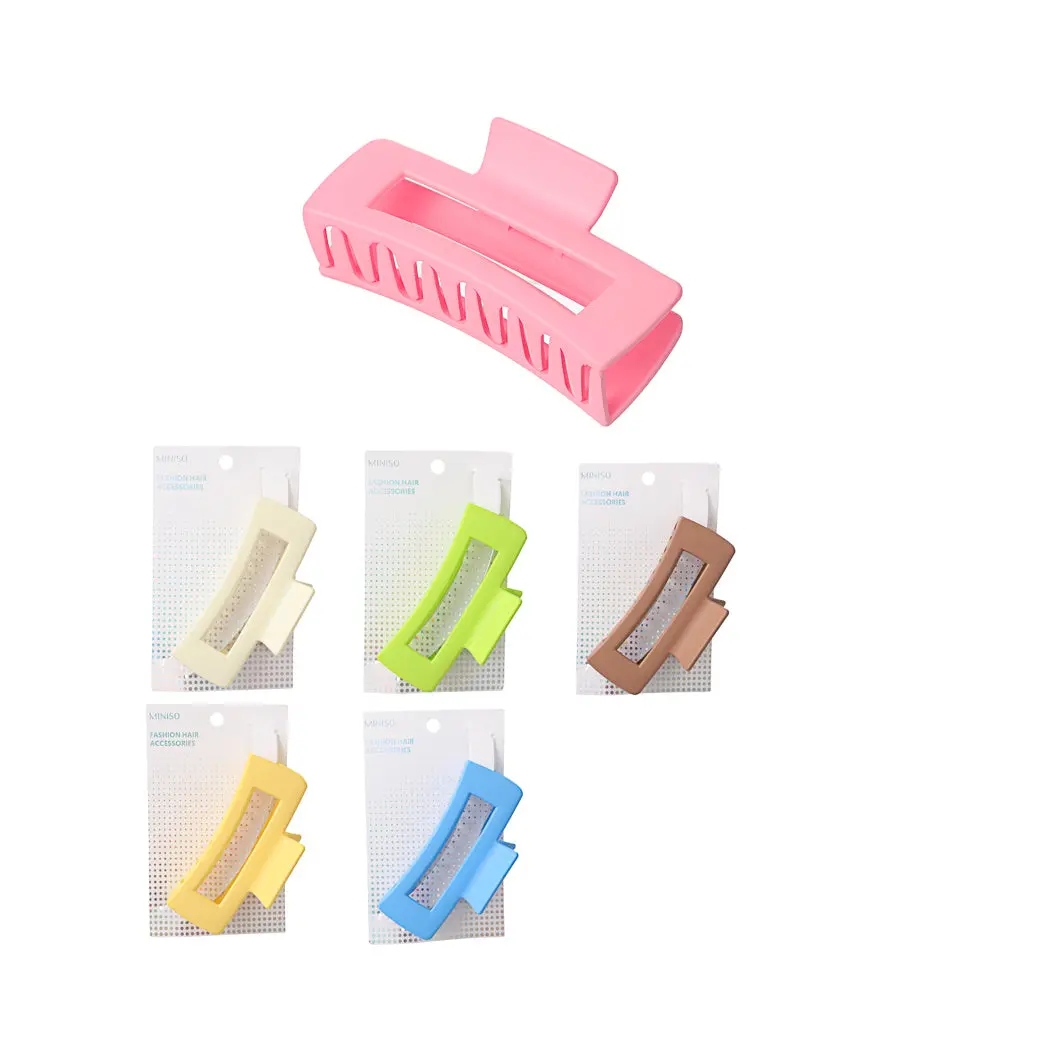 Basic Series Hollow Matte Rectangle Hair Claw Clip (1 Pc, 11Cm) 1