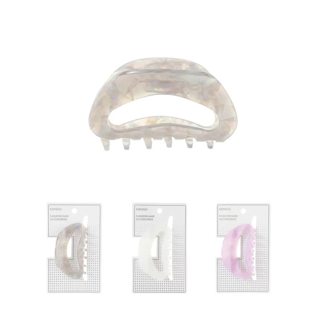 Semicircle Hollow Acrylic Hair Claw Clip (1 Pc) 1