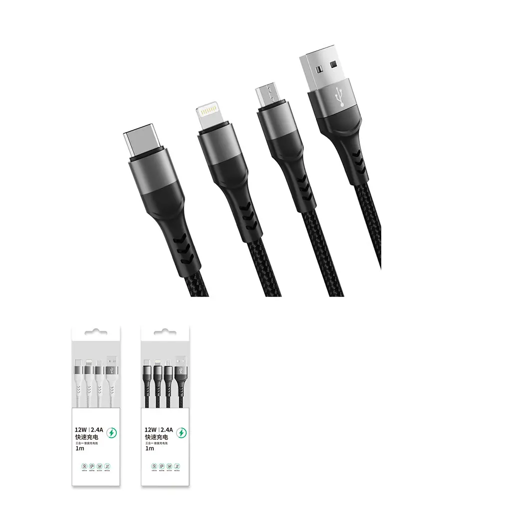 Three-In-One 1M Charging Cable  Model: Li191 1