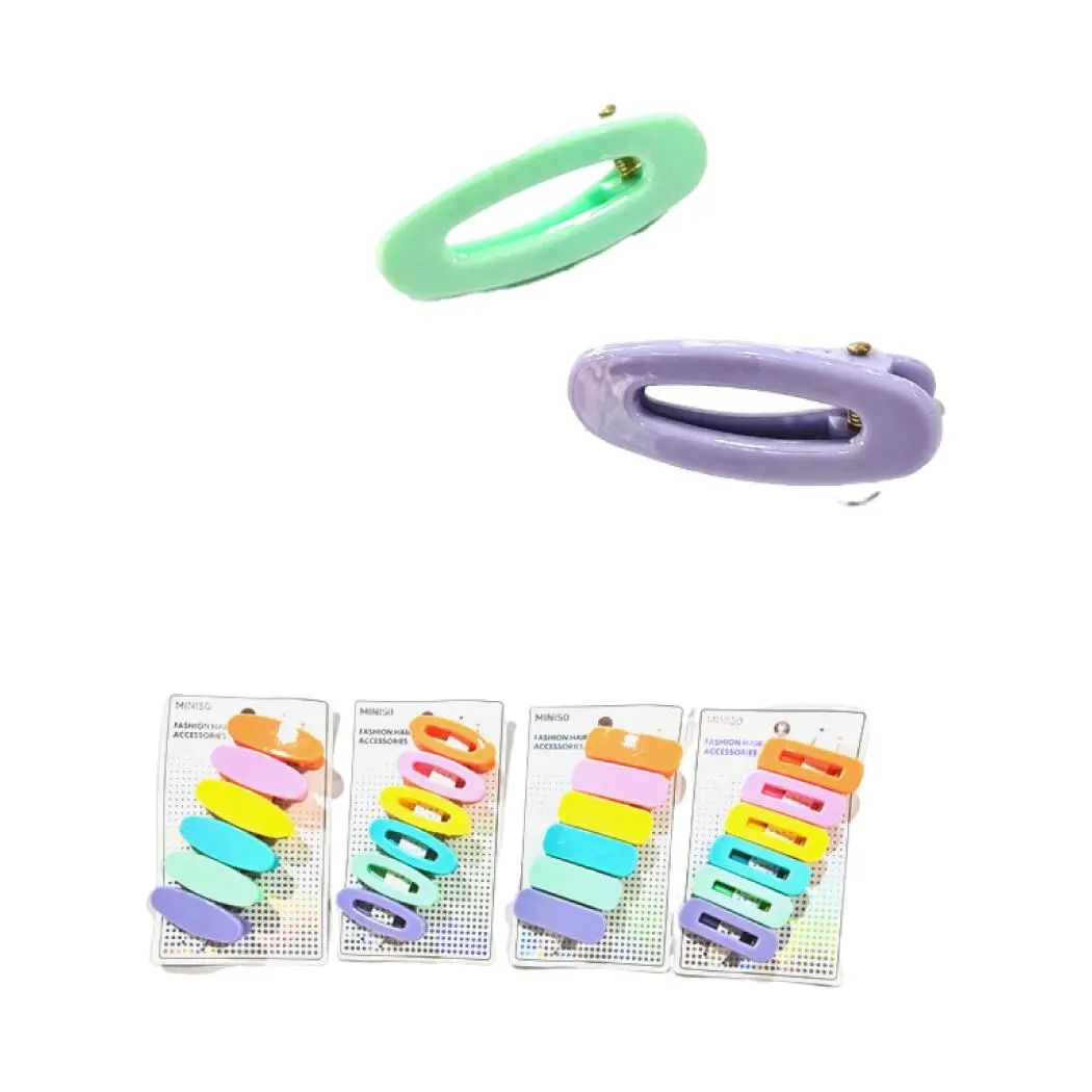 Colorful Series Macaron Color Hair Clip (6 Pcs) 1