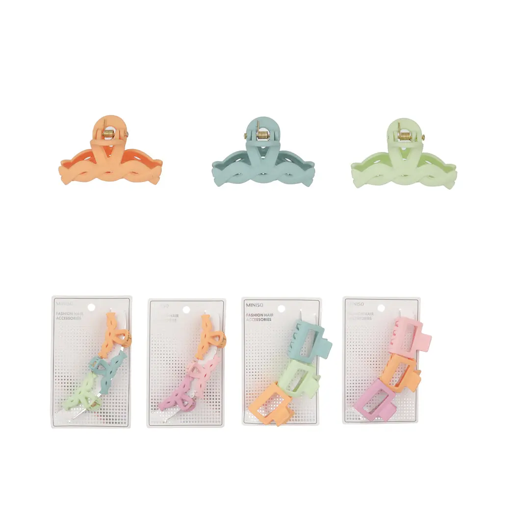 Colorful Series Twist Knot Square Hair Claw Clip (3 Pcs) 1