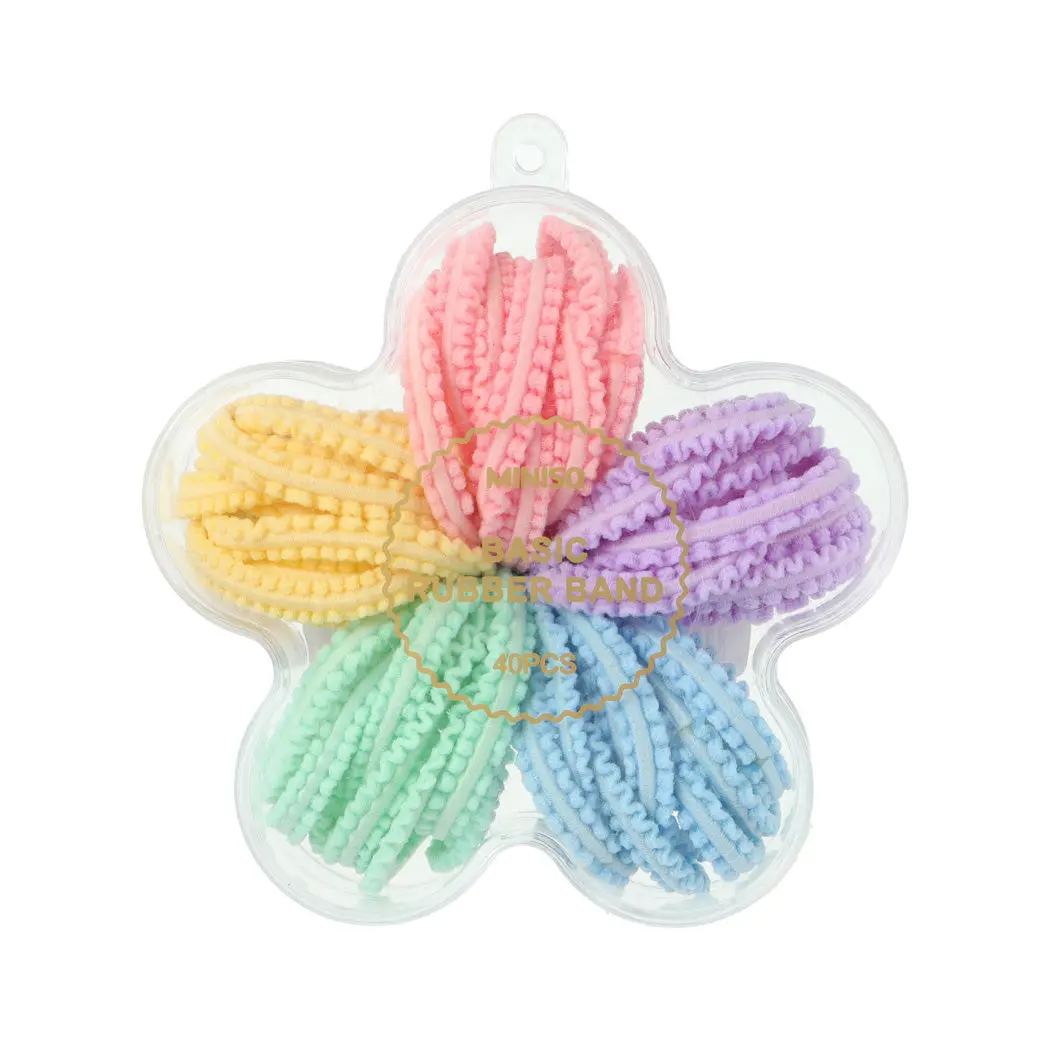 Basic Series Macaron Color Flower Hair Tie (40 Pcs) 1