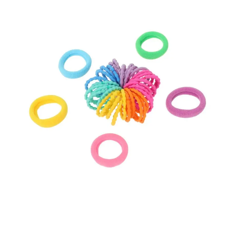 Basic Series Colorful Hair Ties With Square Container (48 Pcs) 1