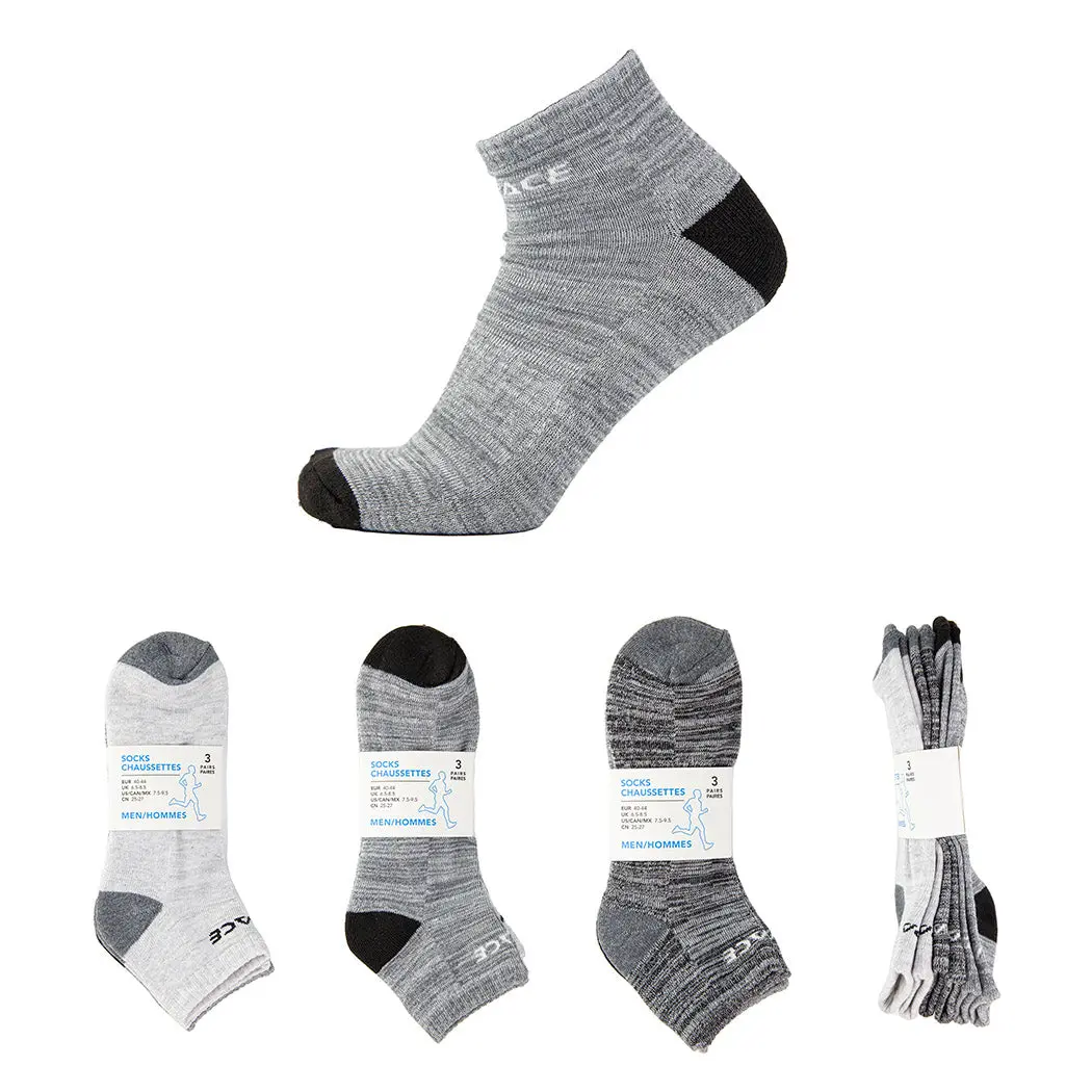 Anti-Wear Men's Athletic Socks 3 Pairs(Gray) 1