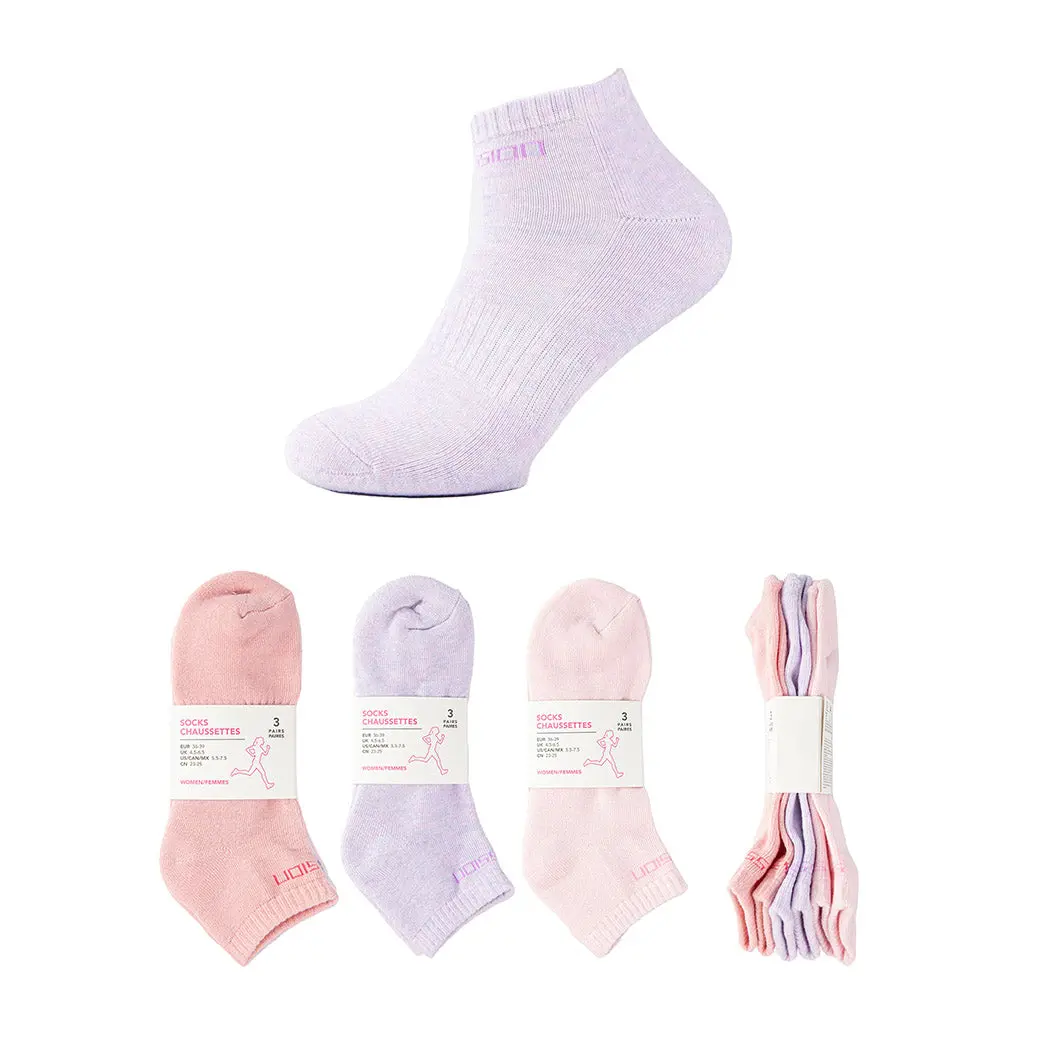 Anti-Wear Women's Athletic Socks 3 Pairs(Pink) 1