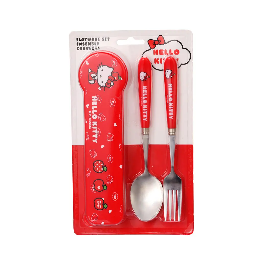 Hello Kitty Apple Collection Flatware Set (Fork & Spoon) 1