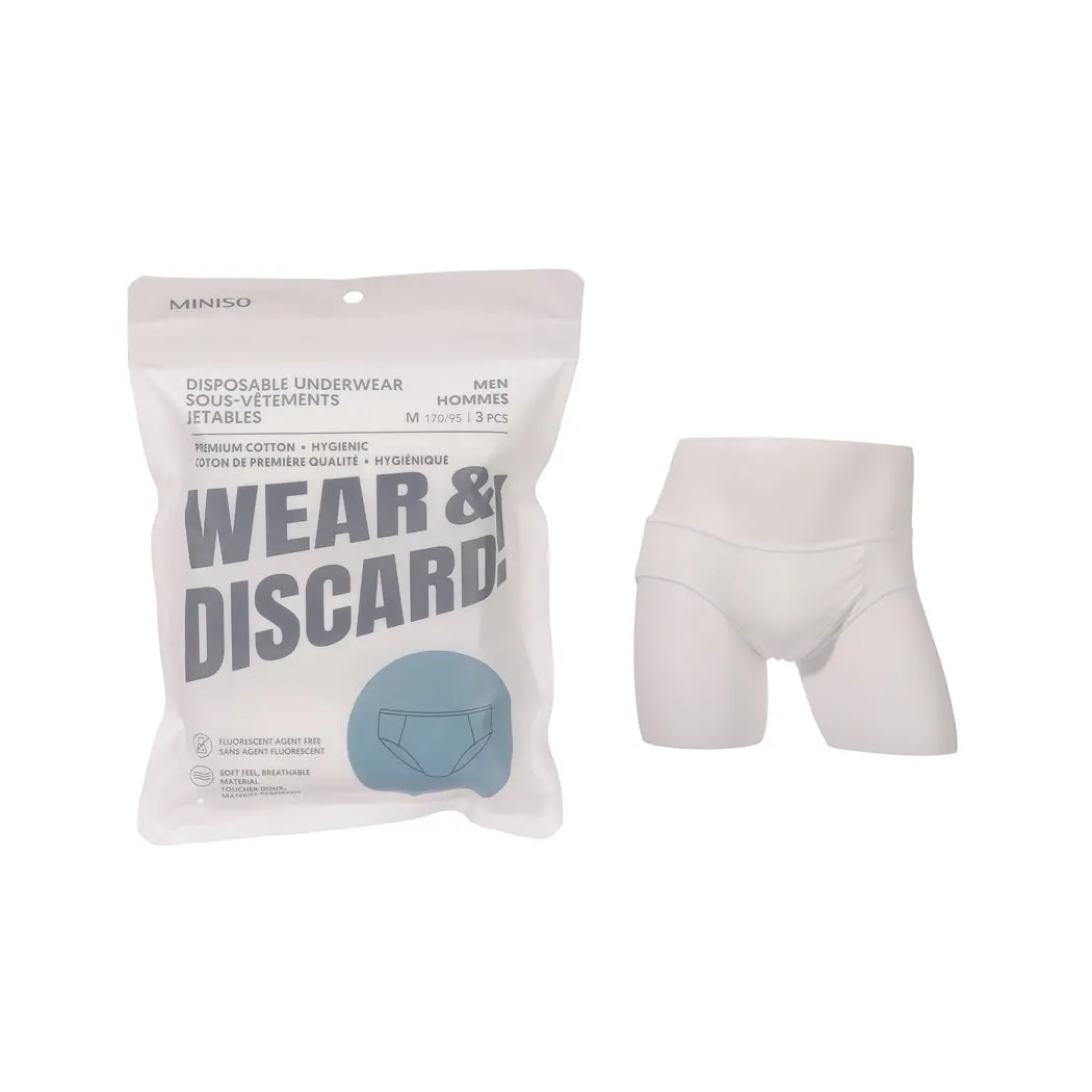 Men's Disposable Underwear (3 Pcs) (M) 1
