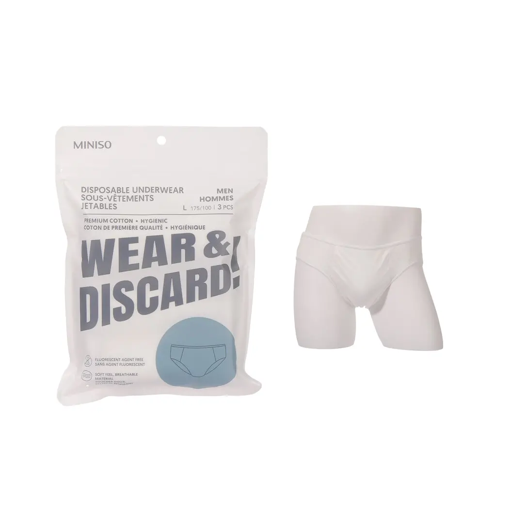 Men's Disposable Underwear (3 Pcs)(L) 1