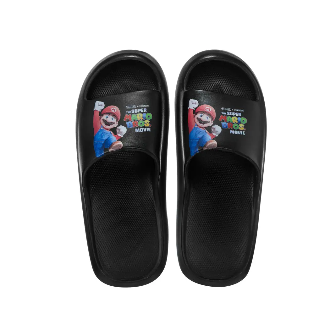 (Black, 41-42) The Super Mario Bros Collection Men's Bath Slippers 1