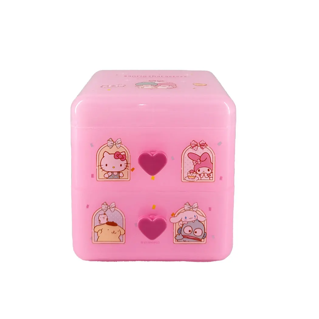 Sanrio Characters Storage Collection Flip-Lid Storage Box With Drawers For Desk 1