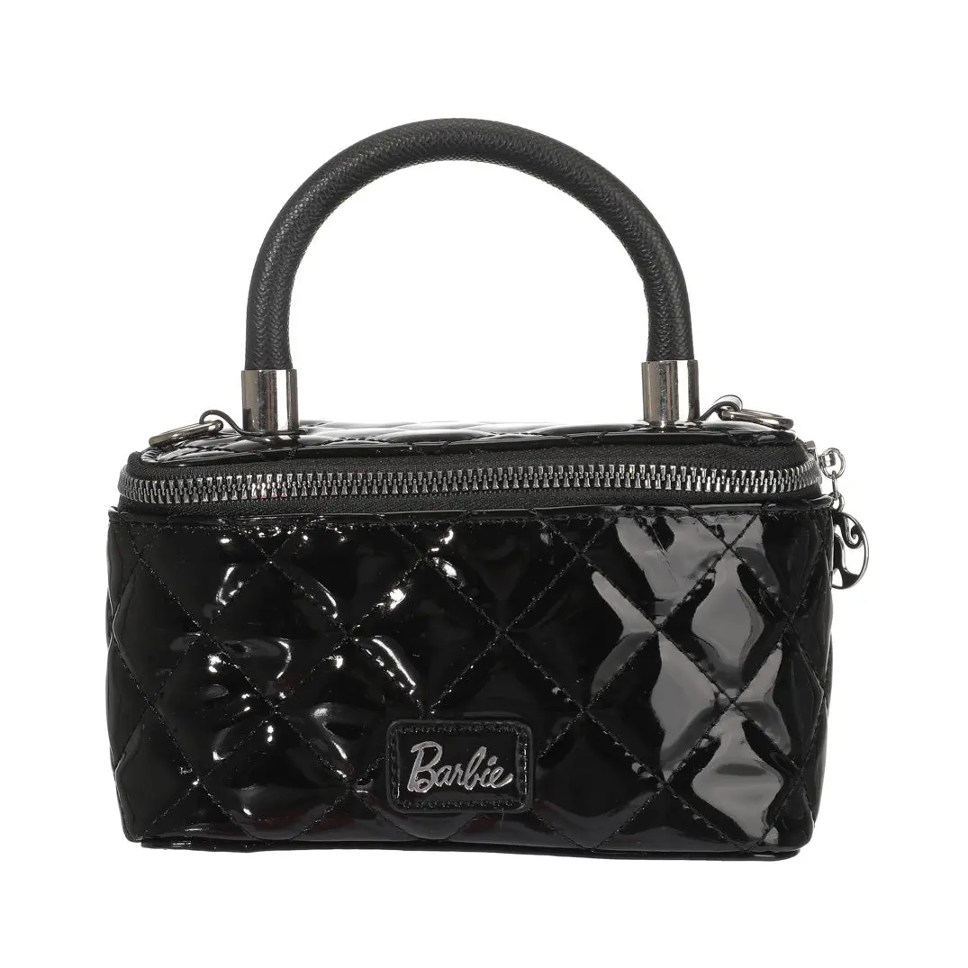 Barbie Collection Rhombus Grid Crossbody Hangbag(Black) 1