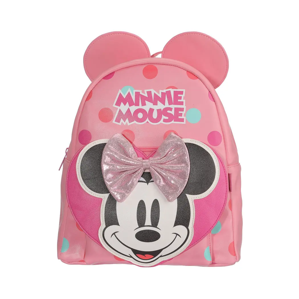 Disney Classics Minnie Collection Polka Dot Backpack(Pink,Minnie) 1
