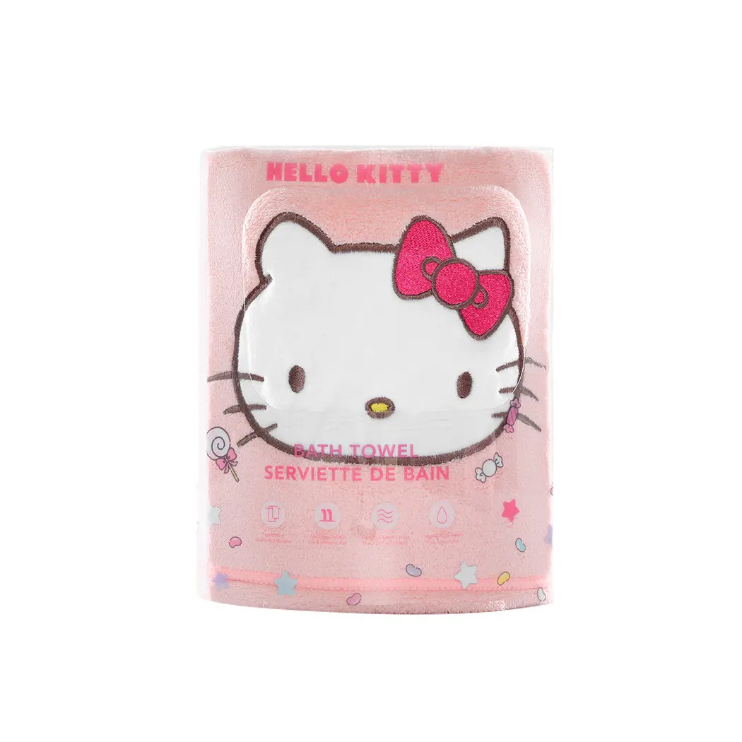 Hello Kitty Coral Fleece Absorbent Bath Towel 1