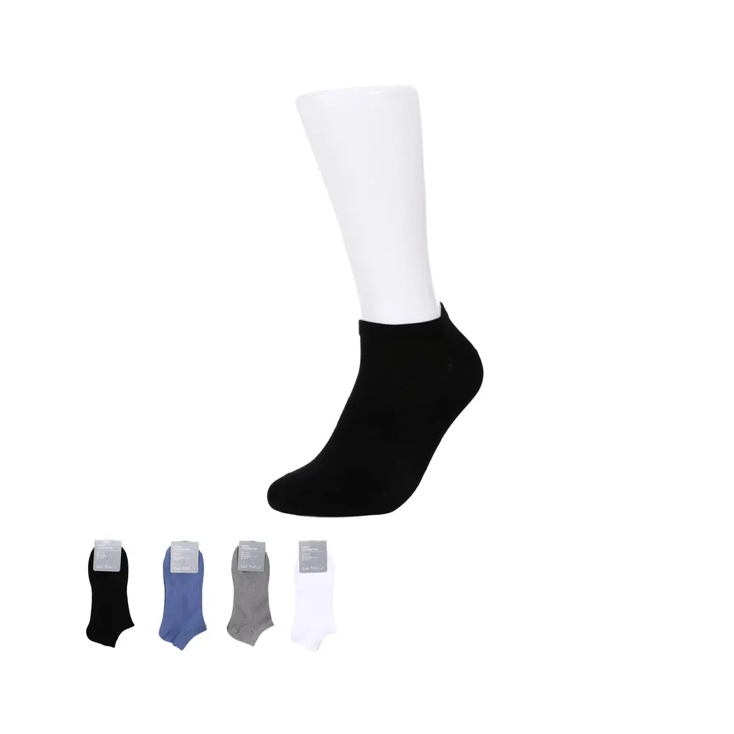 Solid Color Men's Cotton Ankle Socks 1
