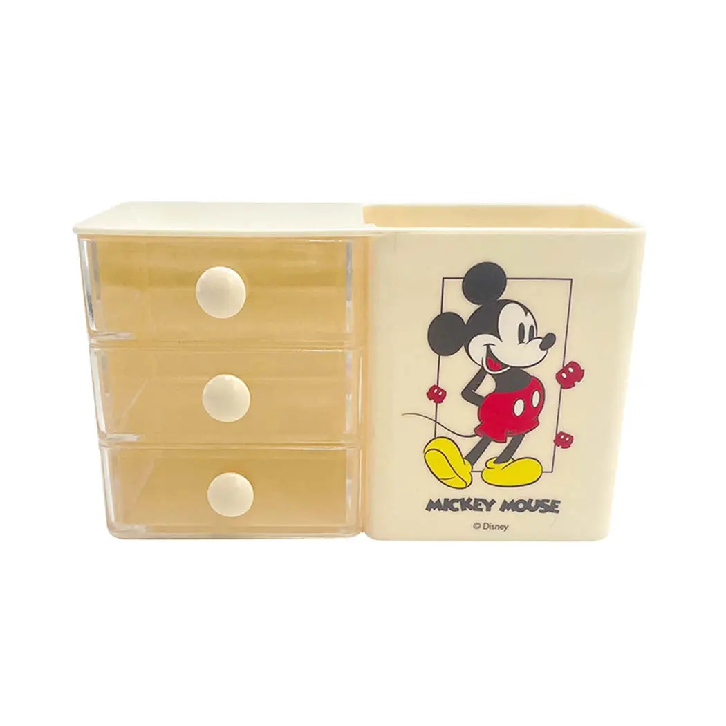 Disney Mickey Mouse Collection Mini Three Layered Storage Box For Desk (Mickey) 1