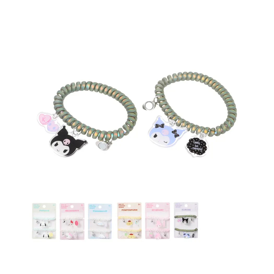 Sanrio Characters Pendant Spiral Hair Ties (2 Pcs) 1