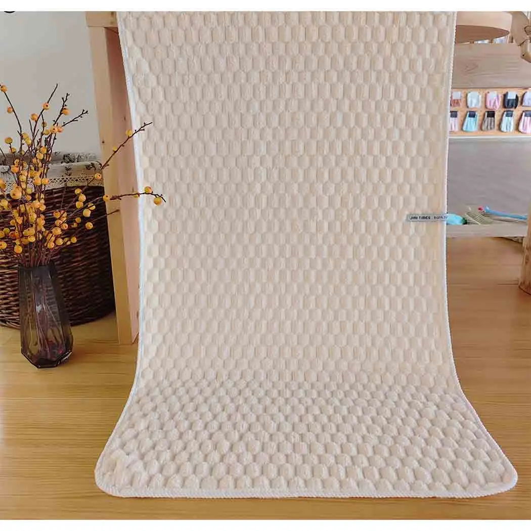 Coral Fleece Soft Bath Towel (Beige) 1