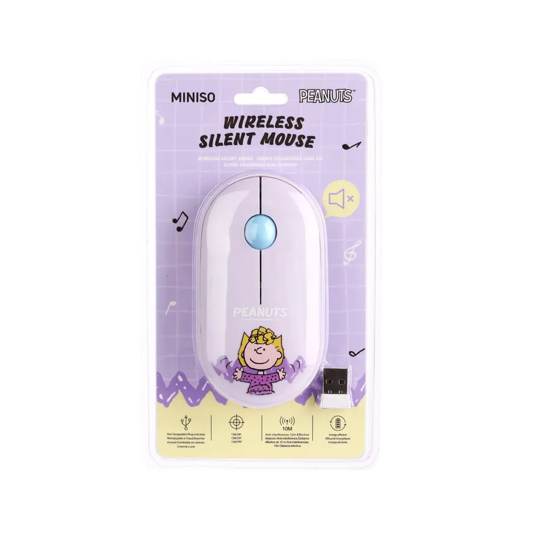 Snoopy Colorful Life Collection Wireless Silent Mouse  Model: E160(Purple) 1