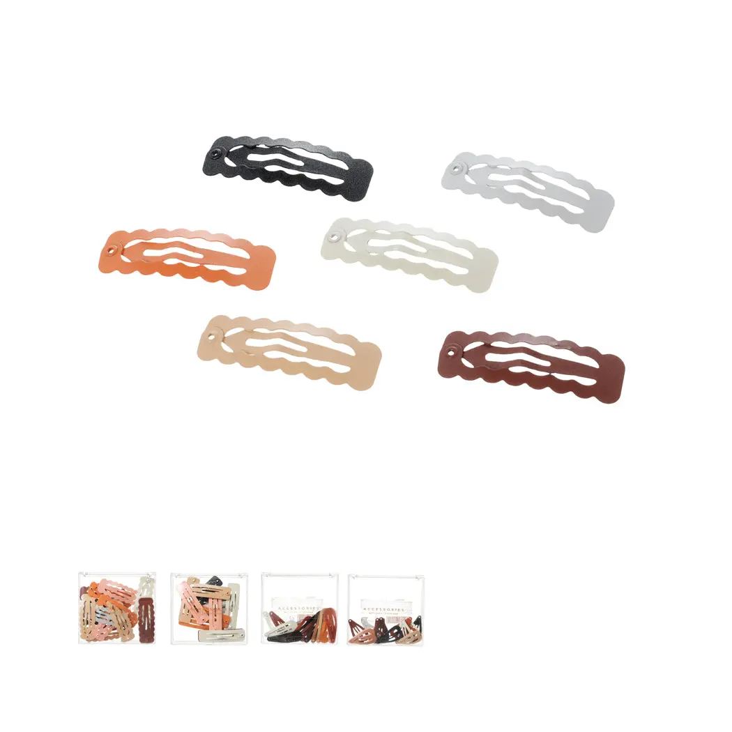 Brown Hair Clips In Storage Box (14 Pcs) 1