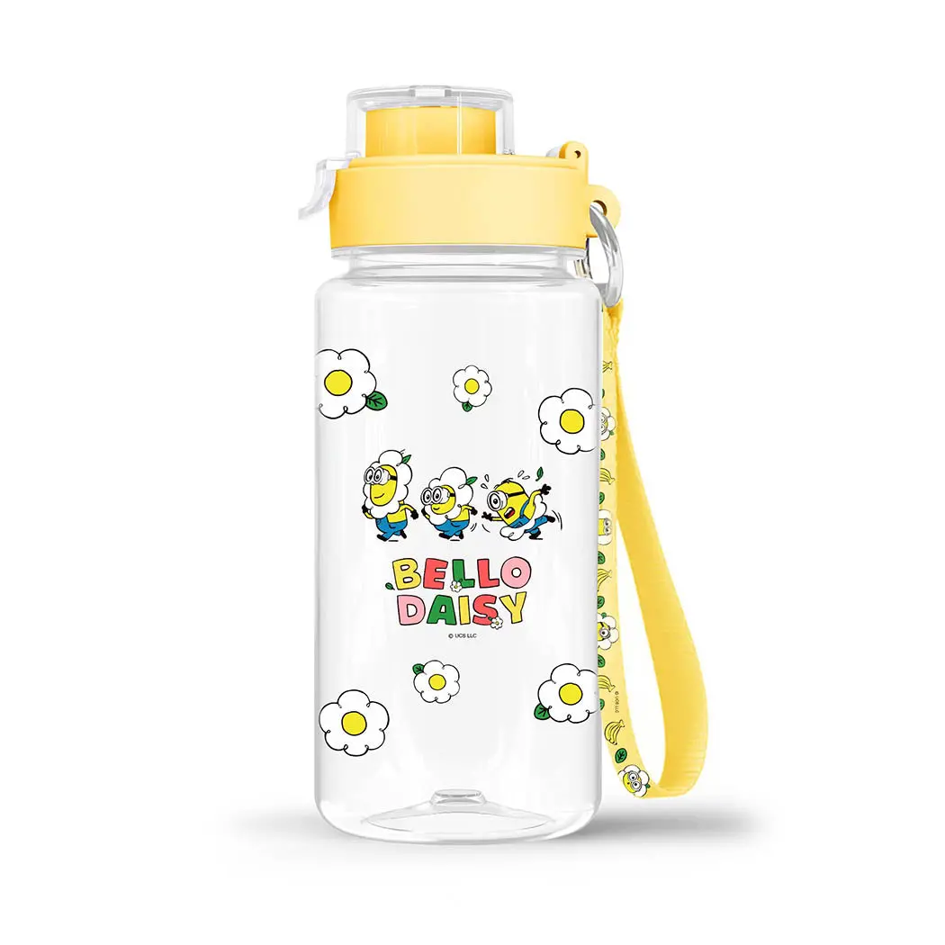 Daisy Minions Collection Plastic Bottle With Strap (640Ml)(Yellow) 1