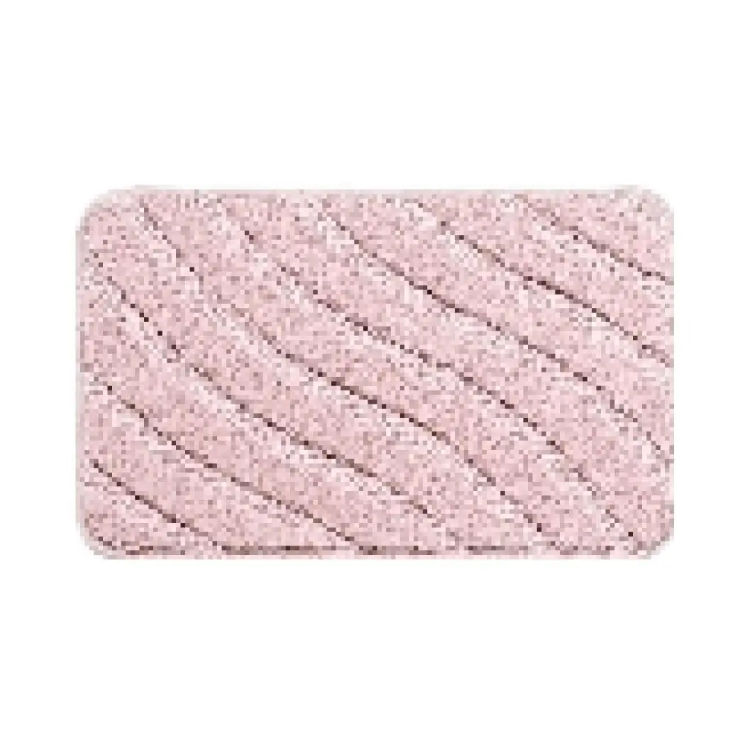 Striped Tufted Floor Mat(Pink) 1