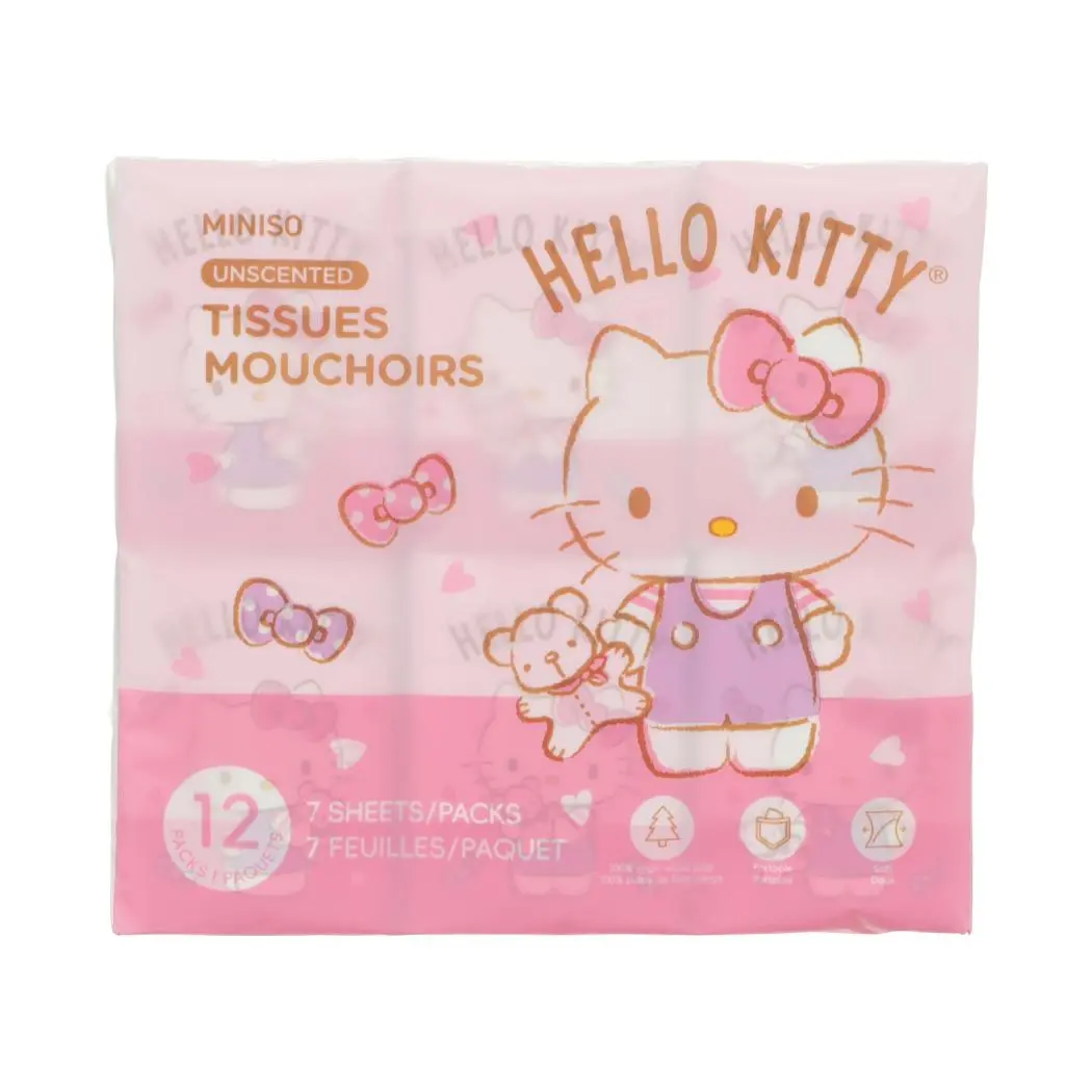 Hello Kitty Unscented Tissues (12 Packs) 1