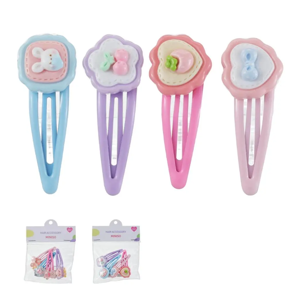 In-Bag Series Cartoon Hair Clips (4 Pcs) 1