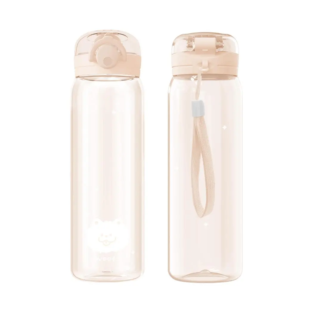 Animal Series Flip Top Plastic Bottle 620Ml(Beige) 1