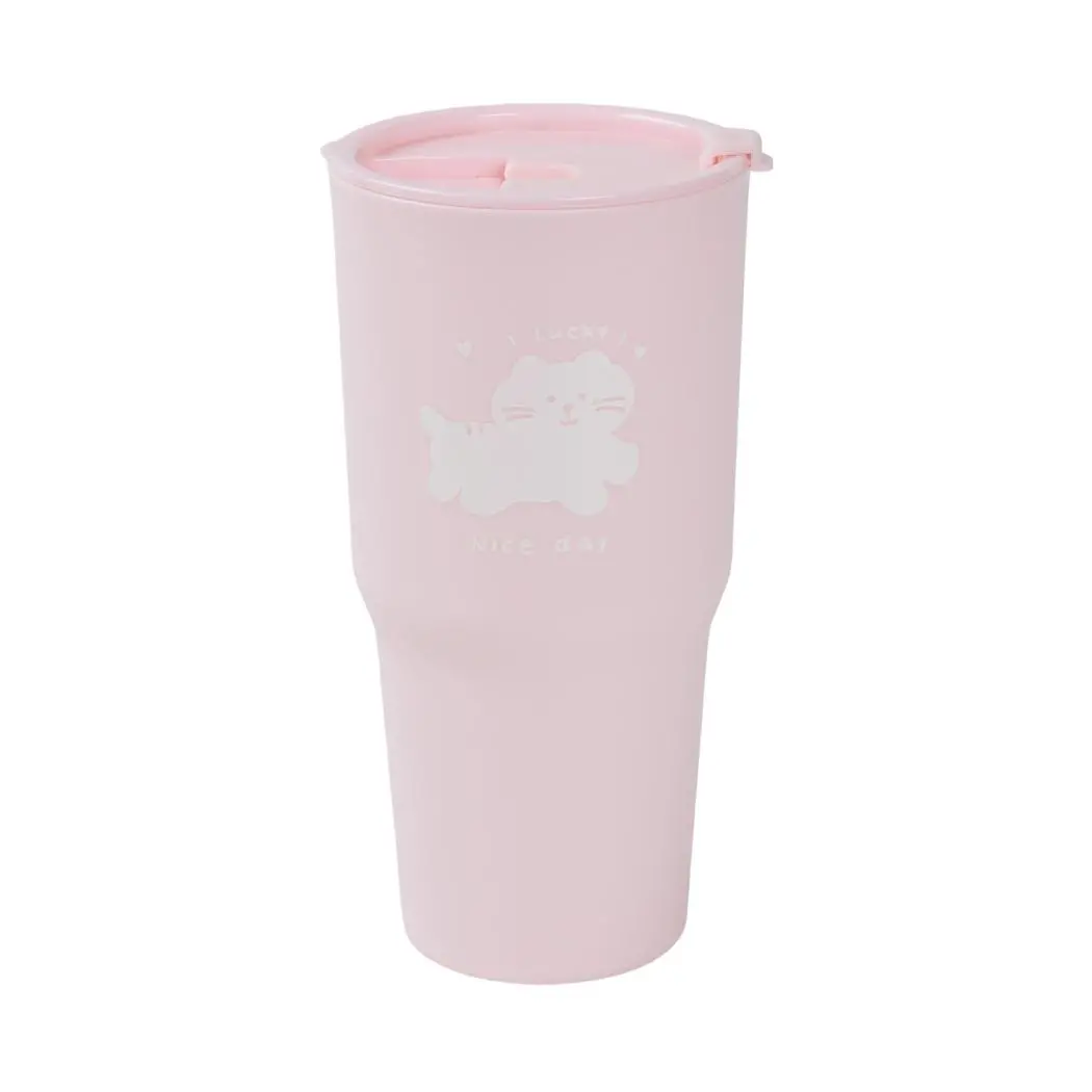 Animal Series Flip Top Plastic Tumbler 800Ml(Pink) 1