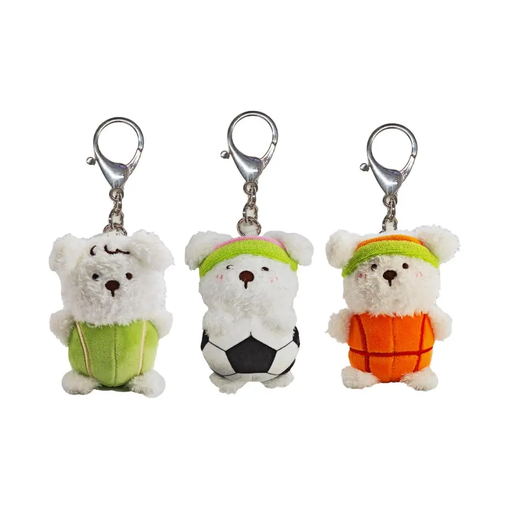 Nice To Mini Series 4.5In. Sports Westie Puppy Plush Pendant(3 Assorted Designs: Basketball, Soccer, Tennis) 1