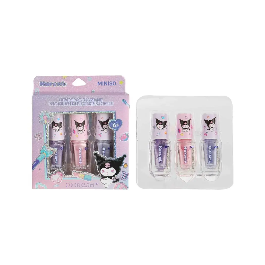 Kuromi Glossy Nail Polish Set (3 Pcs) 1
