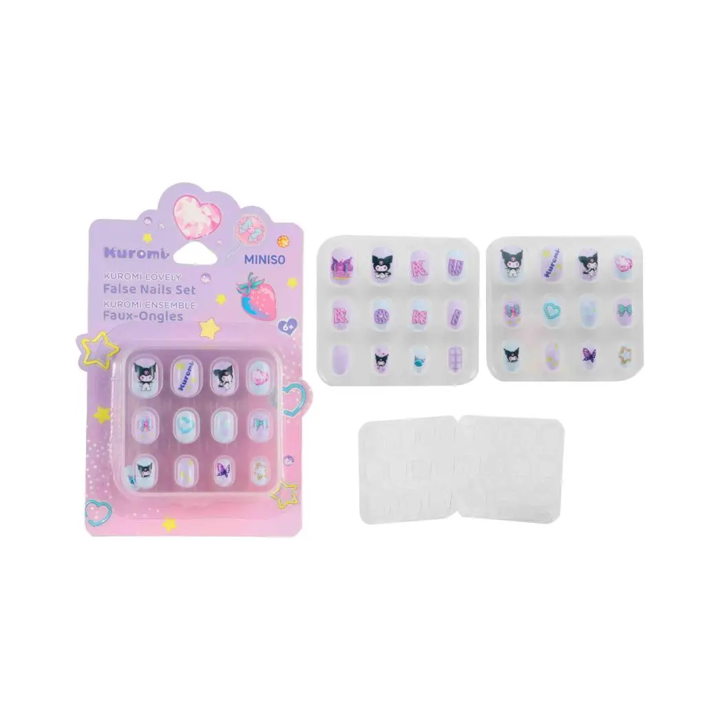 Kuromi False Nails With Jelly Adhesive Tabs (Purple) 1