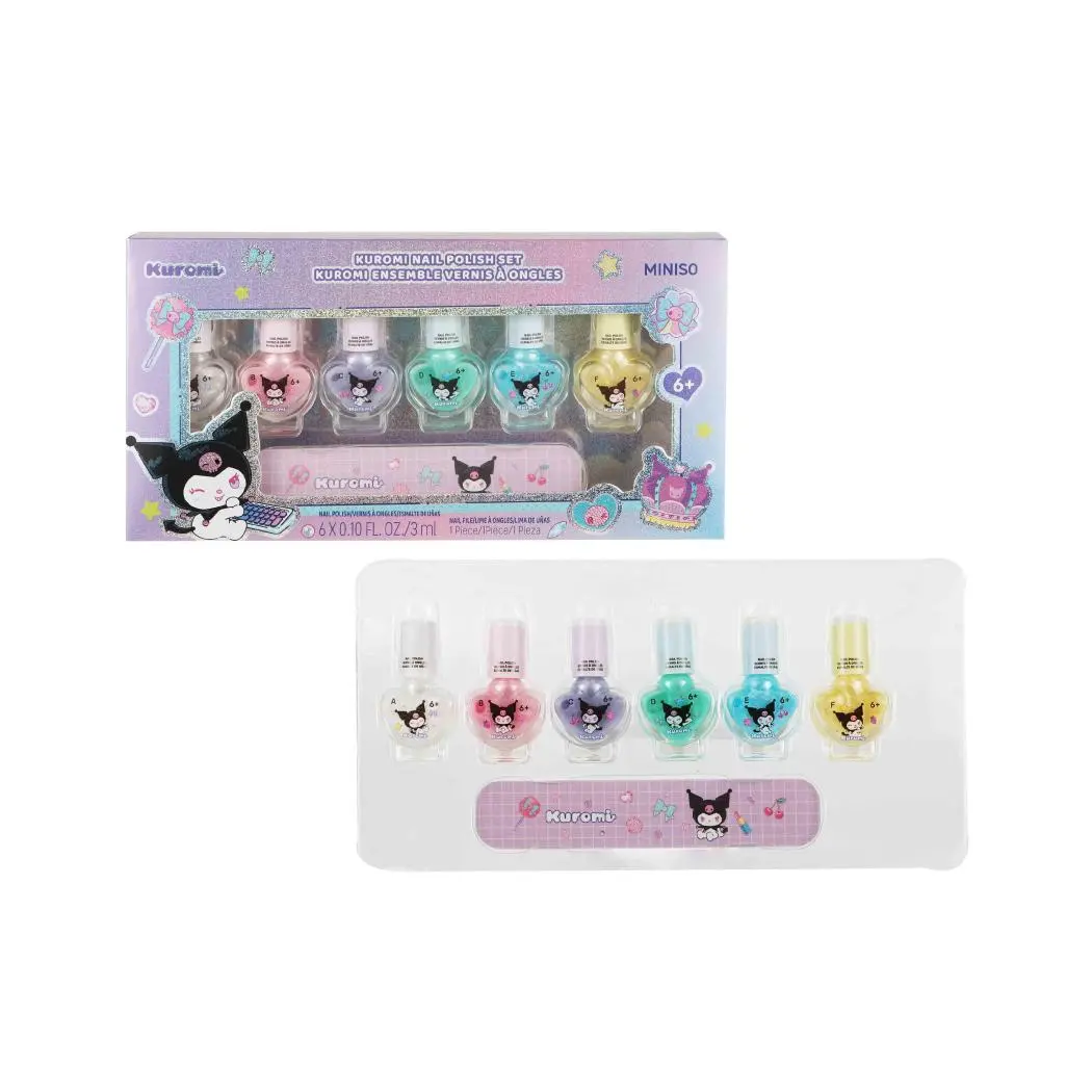 Kuromi Glossy Nail Polish Set (6 Pcs) 1