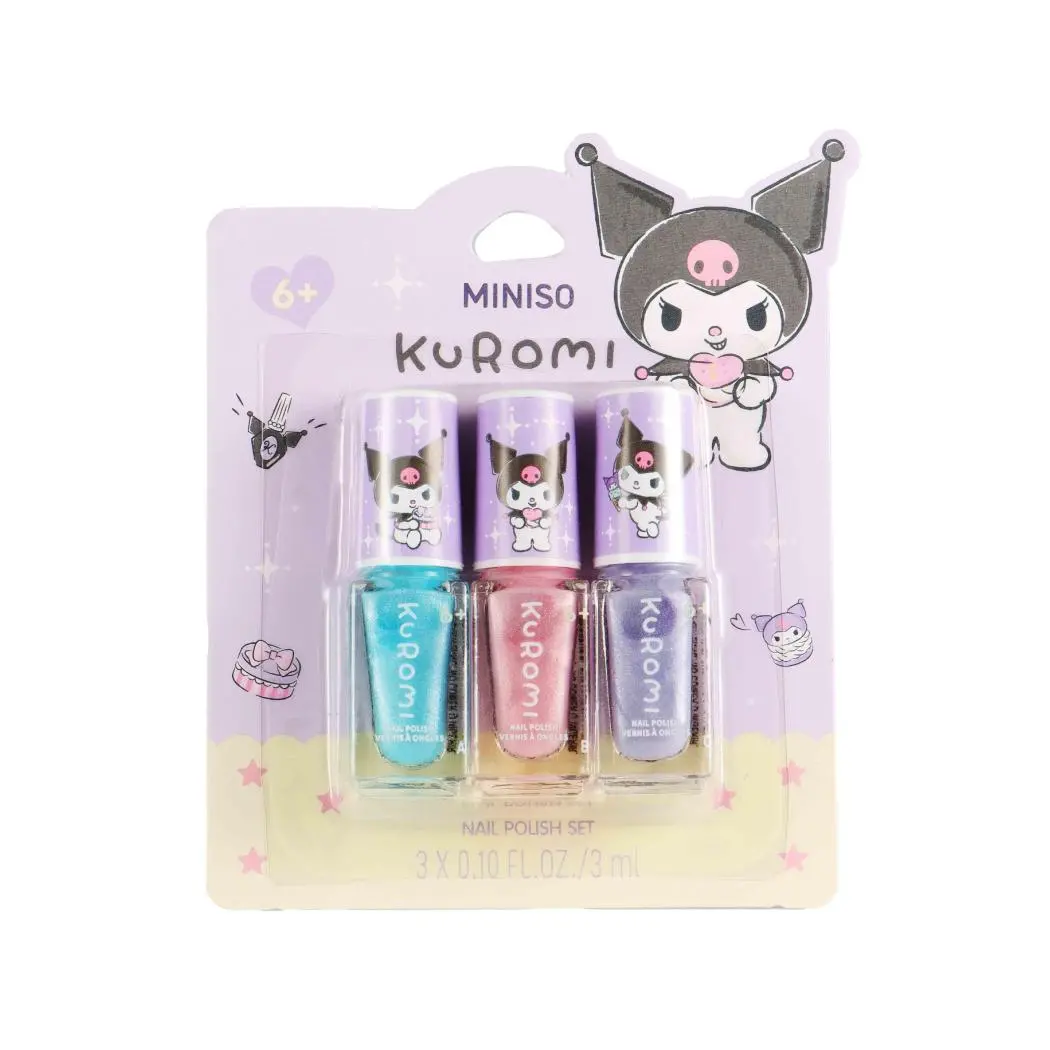 Kuromi Glossy Nail Polishes (3 Pcs) 1