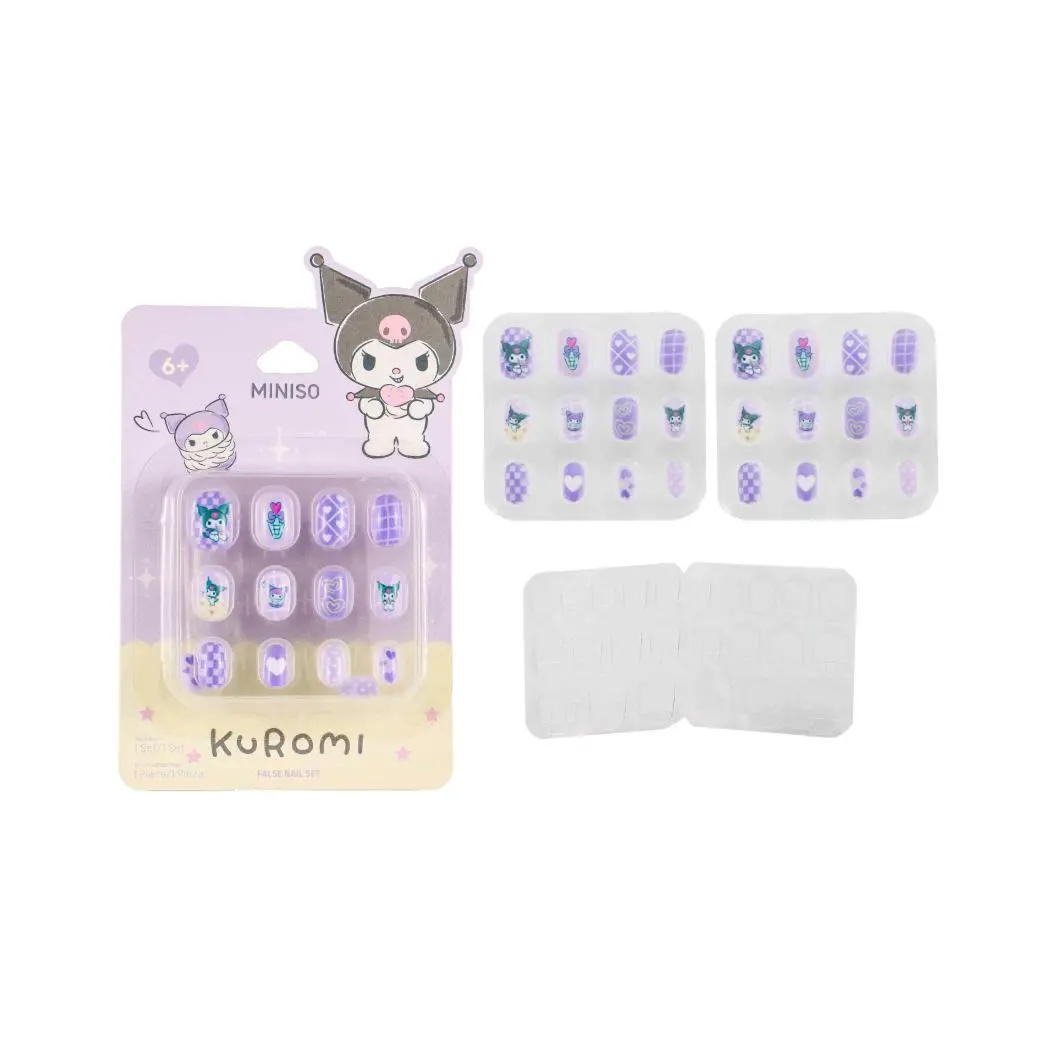 Kuromi Purple False Nails With Jelly Adhesive Tabs 1