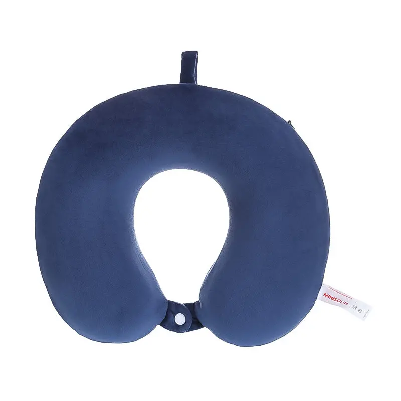 Upgraded Memory Foam U-Shaped Pillow (Blue) 1