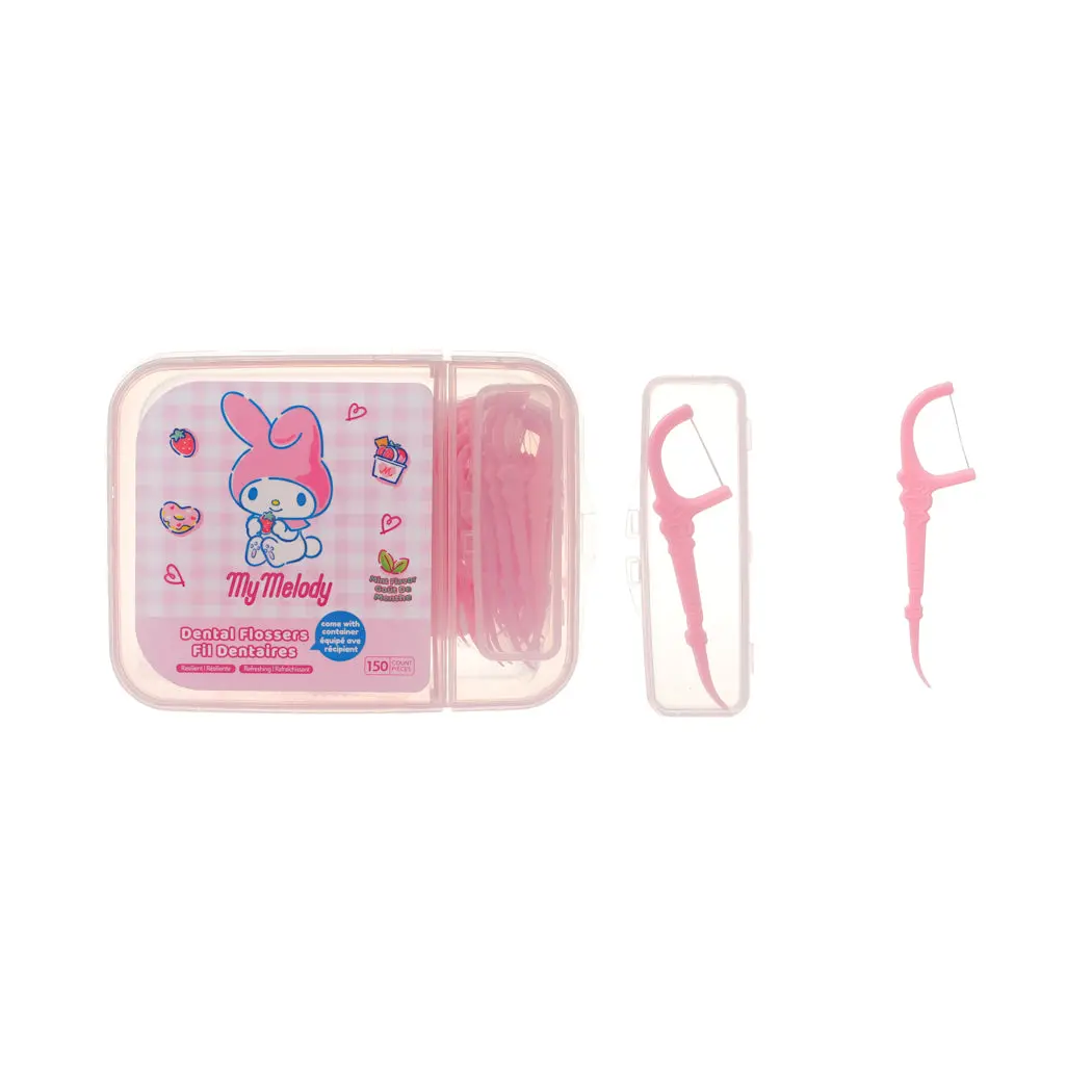 My Melody Extra Fine Mint Flavor Dental Flossers (Family Pack, 150 Count) 1
