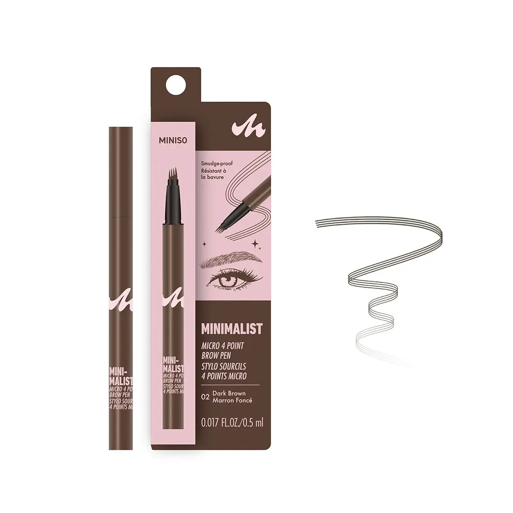 Minimalist Micro 4 Point Brow Pen (02 Dark Brown) 1
